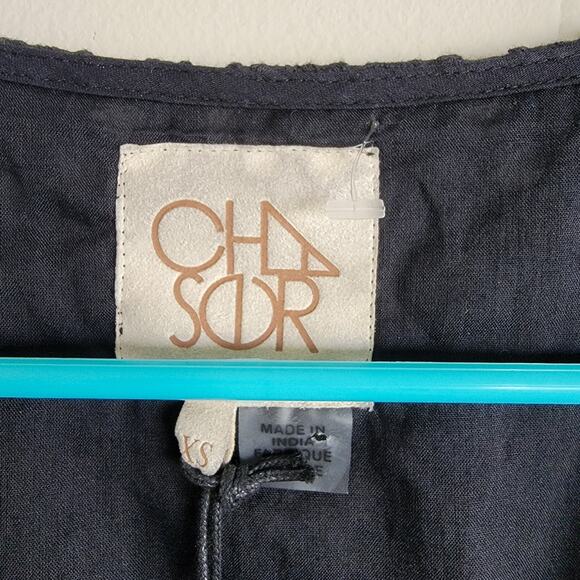 Chaser Cassia Black Eyelet Mini Wrap Dress - Picture 4 of 5